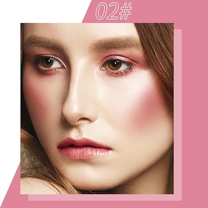 Erinde 2 Colors Liquid Highlighter and Blush Set, Natural Matte Face Blush, Natural Glossy Liquid Illuminator for Face and Body, Lightweight Blendable Silky Smooth Texture, Cruelty-free-VivaGrace Women
