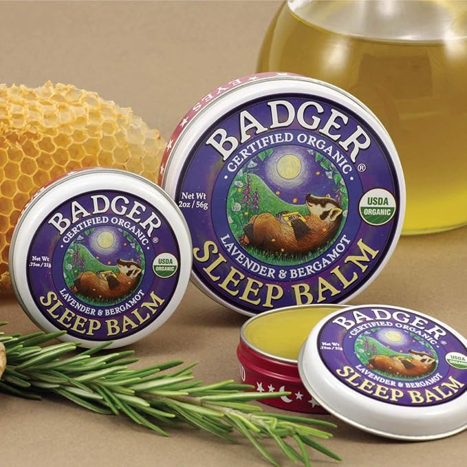 Badger - Sleep Balm, Lavender & Bergamot, Natural Sleep Balm, Scented Relaxing Balm for Children and Adults, Calming Night Balm, Organic Sleep Balm, 2 oz (2 Pack)-VivaGrace Women