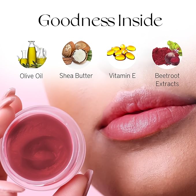 Nourish Mantra Beetroot Blast Lip Balm with SPF | Made with Olive oil, Shea Butter, Vitamin E and Avocado Oil | For Dry, Chapped & Dark Lips | Best for Both Women and Men | 12g (Pack of 3, Beetroot)-VivaGrace Women