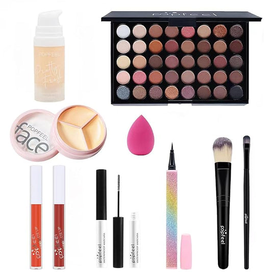 All in One Makeup Kit for Women Full Kit, Professional Makeup Gift Set, Include Eyeshadow Palette, Lip Gloss, Concealer, Foundation, Makeup Brush, Mascara-VivaGrace Women