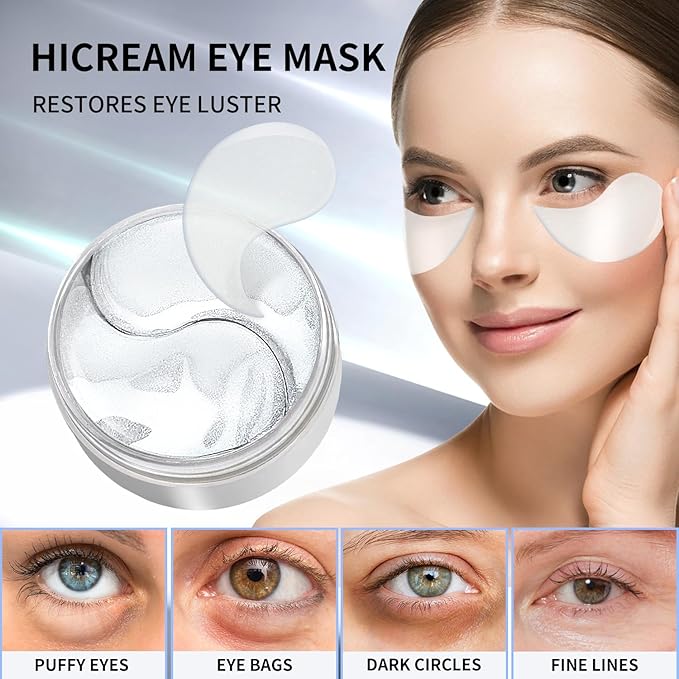 Advanced Snail Hydrogel Eye Patch 60 Patches, Gel Serum Mask, Undereye Treament, Fine Lined, Puffy Eyes, Refresh, Hydrate, Paraben free, Phthalates free, Skincare-VivaGrace Women