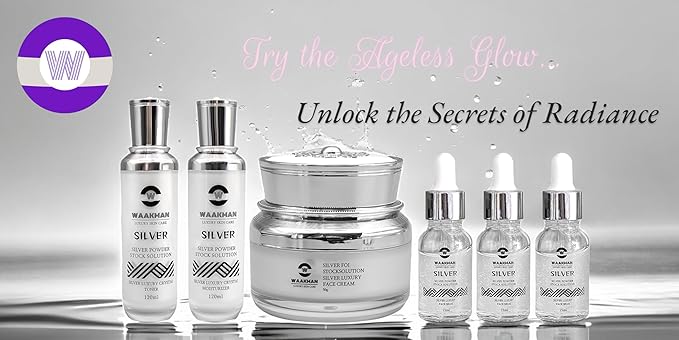 Luxury Skin Care Silver Solution, Facial Cream, Moisturizer, Toner and Serum-VivaGrace Women