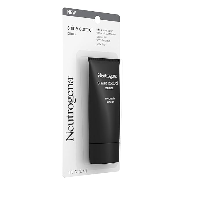 Neutrogena Shine Control Mattifying Liquid Face Primer for Oily Skin, Lightweight, Non-Comedogenic and Non-Greasy Pore and Makeup Primer with Oil-Absorbing Rice Protein, 1 fl. oz (Pack of 2)-VivaGrace Women