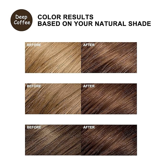 Dark Brown Hair Dye Shampoo 3 in 1 for Gray Coverage for Women Instant Natural Hair Color Shampoo Semi Permanent 500ML - Champu Para Canas Mujer-VivaGrace Women