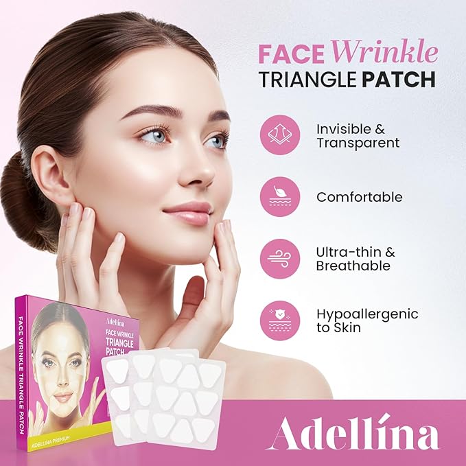 New Anti Facial Wrinkle Patches: Anti Wrinkle Patches Overnight - Smile Line Pathces - Facial Wrinkle Patche for Forehead, Smile Line, Under Eye 144 Pcs (1 Count (Pack of 144), Unscented)-VivaGrace Women