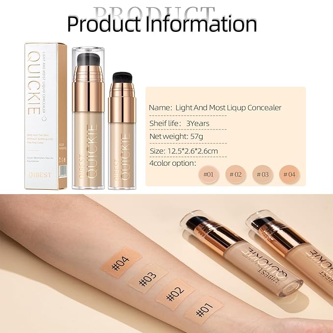Stay Matte Liquid Foundation Concealer, Silky, Mist, Moisturizing, Long-Wear Liquid Makeup, Sheer To Full Coverage for A Hydrated, Natural Nude Looking Glow & Luminous, Dewy Finish On All Skin Types (#02)-VivaGrace Women