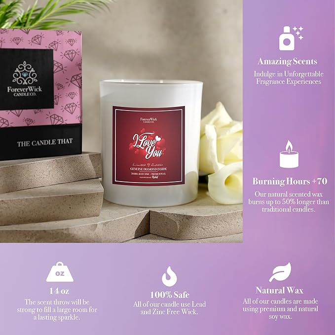 Foreverwick I Love You Mother's Day Gift Set | Sweet Mother's Day Gifts for Mom, Grandma, Sister | Mother's Day Candle | Mom Gifts for Birthday, Valentine's, Christmas | Spa Gifts for Women-VivaGrace Women