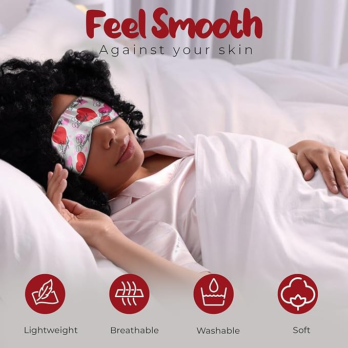 Luxury Sleep Mask – Soft, Adjustable Lightweight & Ultra Comfort-Perfect for Light Blocking Wake up Radiant-Silver-VivaGrace Women