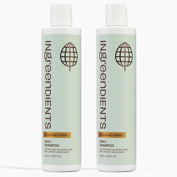 Non Toxic Vegan Shampoo with Organic Ingredients, Apple Cider Vinegar & Tea Tree Oil - Sulfate Free, Color Safe, Paraben Free, Gluten Free, Cruelty Free, pH Balanced (2-Pack)-VivaGrace Women
