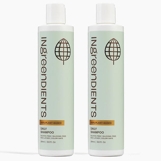Non Toxic Vegan Shampoo with Organic Ingredients, Apple Cider Vinegar & Tea Tree Oil - Sulfate Free, Color Safe, Paraben Free, Gluten Free, Cruelty Free, pH Balanced (2-Pack)-VivaGrace Women