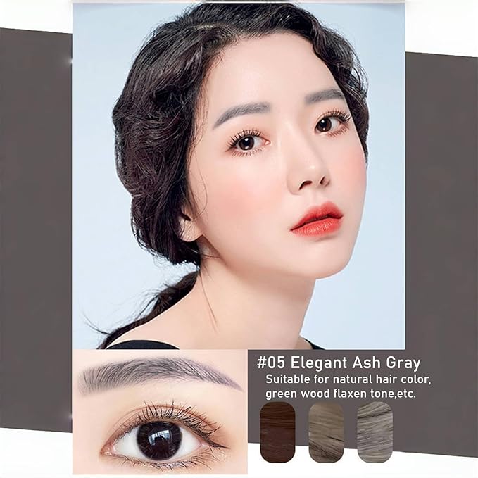 Eyebrow Pencils for Women,1Pack Micro Brow Pencil Waterproof Smudgeproof,Ultra-Precise Tip,Gray Eyebrow Pencil for Older Women,Built-In Spoolie Brush,05 Elegant Ash Gray.-VivaGrace Women