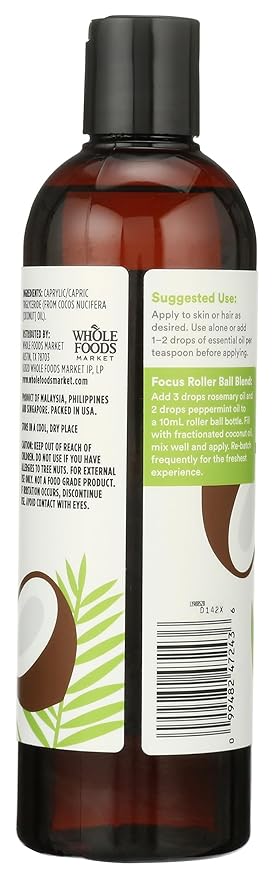 365 by Whole Foods Market, Moisturizing Fractionated Coconut Oil, Skin & Hair Care, 16 Fl Oz-VivaGrace Women