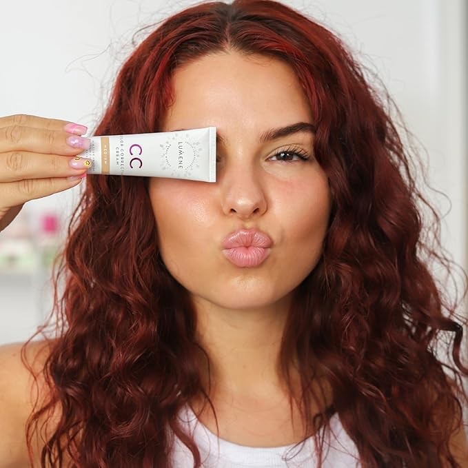 Lumene Color Correcting CC Cream - Lightweight Foundation - Medium Coverage - Redness Reducing Face Makeup for Glowing Complexion - Vegan Formula + Suitable for All Skin Types - Deep Tan (1 fl oz)-VivaGrace Women