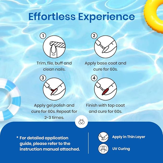 Beetles Gel Nail Polish Set, 6 Colors Bright Rainbow Nail Art Orange Blue Pink Green Neon Gel Polish Kit Soak Off UV Gel DIY Nail Art for Women Pool Party Holiday Manicure-VivaGrace Women