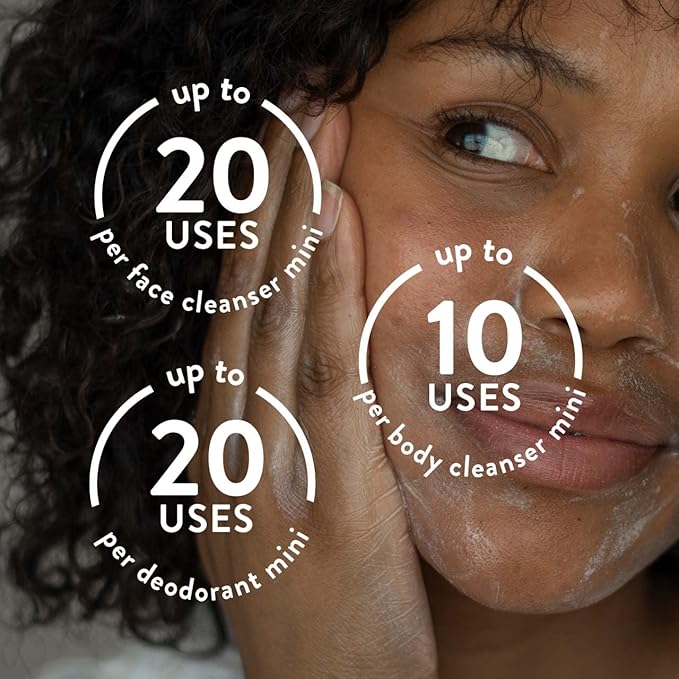 Ethique Unscented Gift Set- Face Cleanser, Body Cleanser & Deodorant, Gifts for women - Plastic-Free, Vegan, Cruelty-Free, Eco-Friendly, 3 Travel Bars, 1.59 oz (Pack of 1)-VivaGrace Women