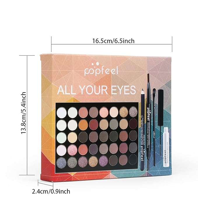 All in One Makeup Kit For Teenager Girls, Full Starter Makeup Kit for Women Beginners Includes Eyeshadow Palette, Eye Brush, Mascara, Eyebrow Pencil, Eyeliner Pencil-VivaGrace Women