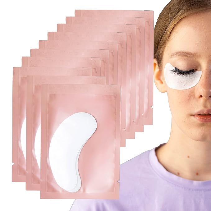 50 Pairs Under Eye Pads, Hydrogel Eye Patches for Eyelash Extension, Lash Gel Pad, Eyelash Extension Gel Patches, DIY False Eyelash Makeup Eye Gel Pad, Fit Most Eye Shape Stick Well-VivaGrace Women