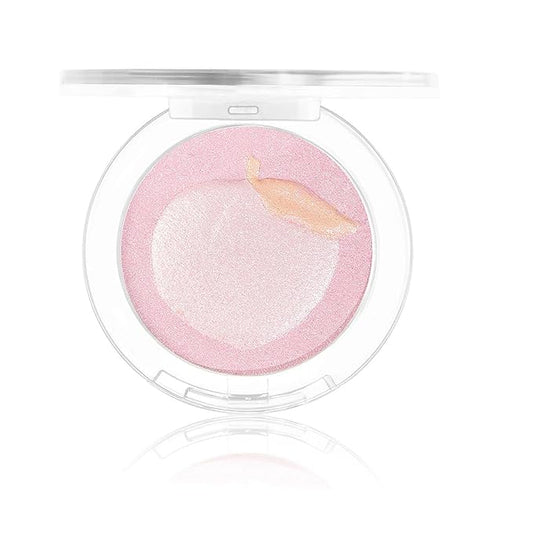 Glitter Highlighter Highlight Makeup, Fruit Glitter Face Illuminator Highlighter, Diamond Sparkly Highlighter Iluminadores Illuminator Make Up for Face Body Cheek (#01 Peach)-VivaGrace Women