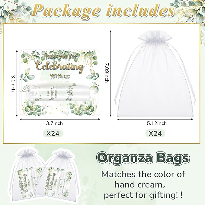 24 Set Thank You Gift Lip Balm Bulk Baby Shower Party Gifts Favors Lip Balms for Guests Bridal Shower Favor Girls Boys Gender Reveal Favors Souvenirs Party Supplies Thank You Gifts for Wedding-VivaGrace Women