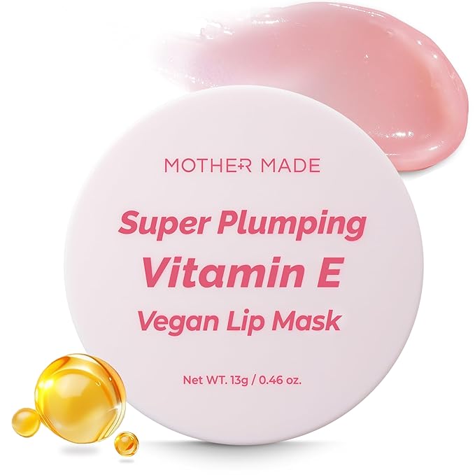 Natural Plumping Vitamin E Lip Mask, 0.46 Oz | Hydrating Lip Moisturizer For Soft, Smooth, Plump Lips, With Organic Shea Butter, Vegan Waxes, Collagen Boosters, Korean Skincare, Lip Gloss-VivaGrace Women