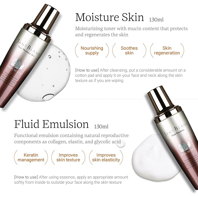 Jantblanc Snail -Mucus Skin Care Set (Skin Care 6 Set)-VivaGrace Women