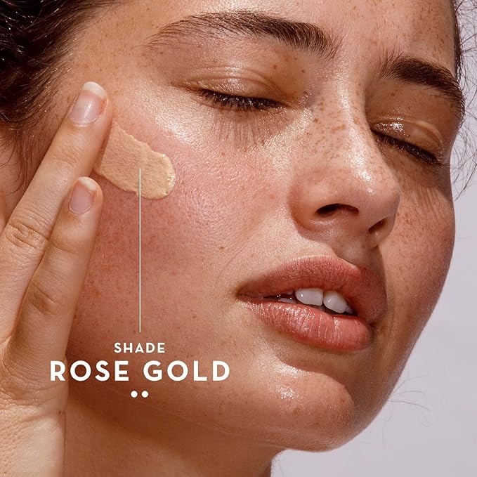 Glowing Skin Makeup Primer and Moisturizer - Vegan Hydrating Primer Face Makeup Pore Minimizer and Tinted Moisturizer for Face Care with Organic Base - Premium Face Primer for Makeup (Rose Gold)-VivaGrace Women