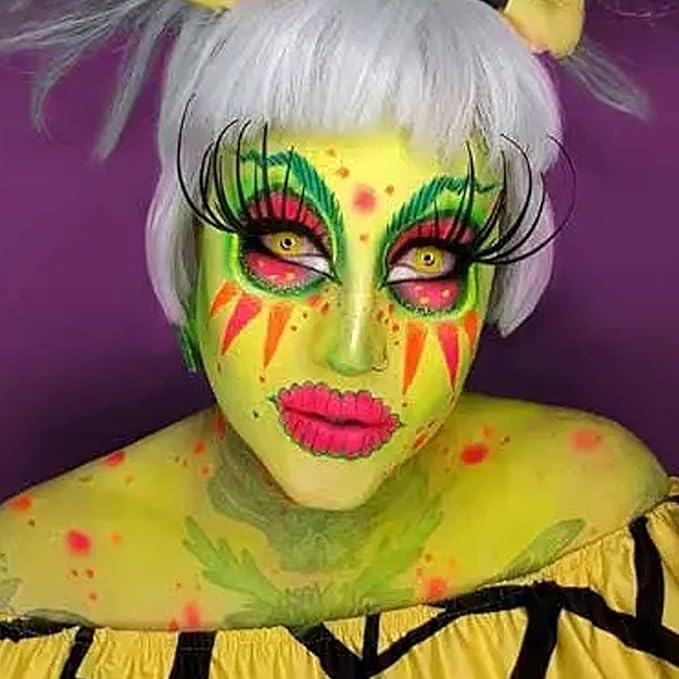 MEICOLY Ogre Green Face Body Paint Stick,Cream Face Paint for Disgust Goblin Demon Halloween SFX Special Effects Cosplay Makeup,Waterproof Eye Black Stick-VivaGrace Women