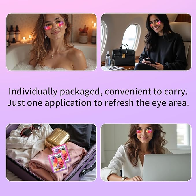 Eye Masks (24 Pairs) - Gift for Her - Under Eye Patches for Dark Circles, Puffiness, Wrinkles, Soothing & Hydrating, Skincare Eye Gel Pads, Beauty Essential for Women, Bridesmaid Gifts-VivaGrace Women