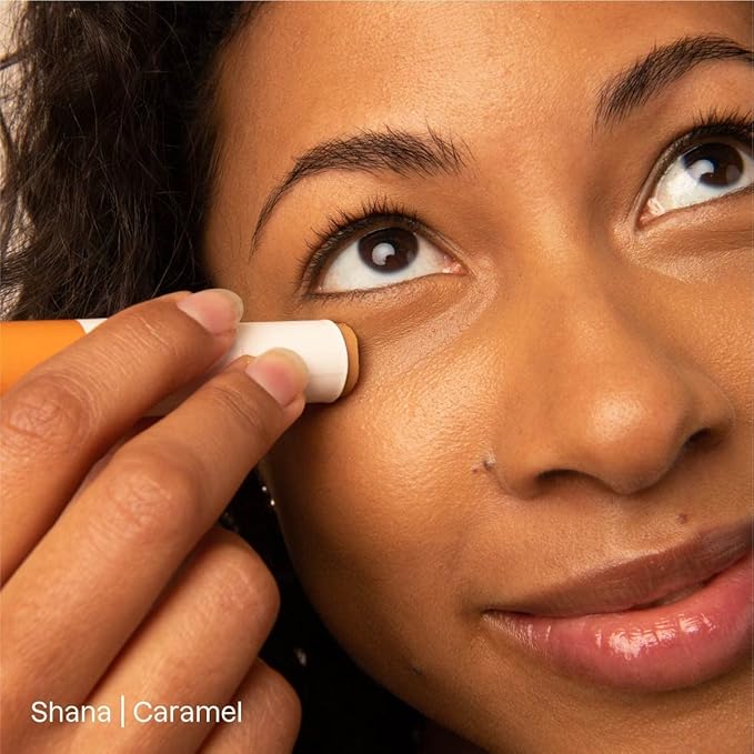 ATTITUDE Oceanly Light Coverage Under Eye Concealer Stick, Titanium Dioxide-Free, EWG Verified, Plastic-Free, Vegan & Cruelty-free Makeup, Caramel, 0.2 Ounces-VivaGrace Women