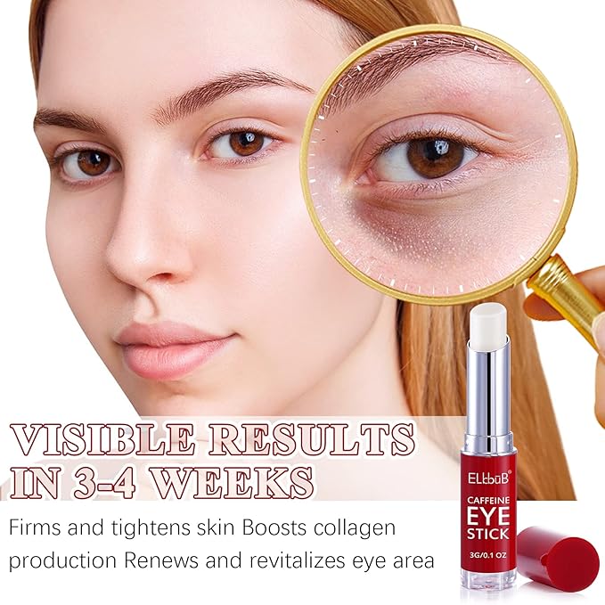 Eye Stick - Anti Wrinkle Eye Cream for Puffy Eyes, Dark Circles, Eye Bags, Crows Feet, Wrinkles,Reduces Wrinkles Saggy Skin Puffy Eyes (Caffeine)-VivaGrace Women