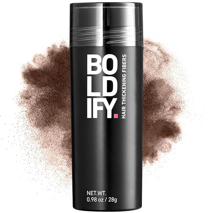 BOLDIFY Hair Fibers (28g) - Fill In Thinning and Fine Hair for an Instantly Fuller, Thicker Look - 14 Shades for Women & Men - Medium Brown-VivaGrace Women