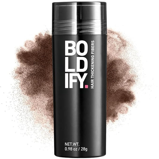 BOLDIFY Hair Fibers (28g) - Fill In Thinning and Fine Hair for an Instantly Fuller, Thicker Look - 14 Shades for Women & Men - Medium Brown-VivaGrace Women