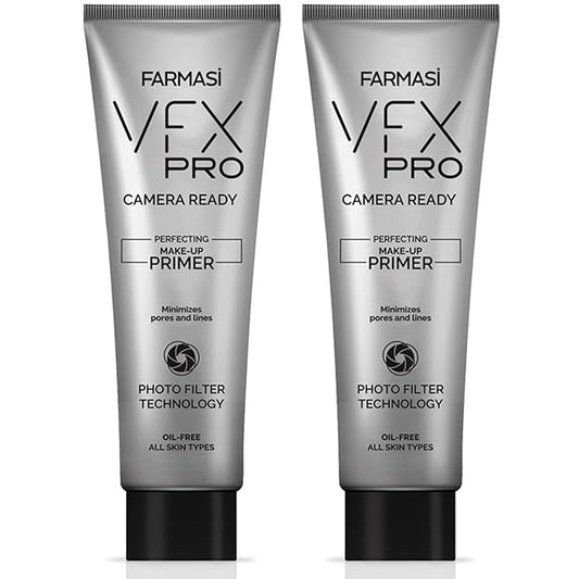 Farmasi 2-Pack VFX PRO Camera Ready Primer - Flawless Finish Long Lasting Makeup Base Smoothing Pore Minimizing Oil Control Lightweight Formula Professional Makeup Application Daily Use, Clear-VivaGrace Women
