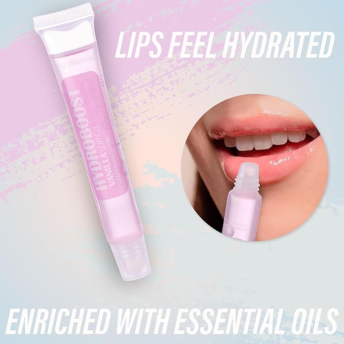 Expressions 12pc Lip Oil Set - Flavored Lip Oils Value Pack, Hydrating Lip Oils w/Squeeze Tube Application, Moisturizing Lip Oil Collection for Everyday Lip Care and Lip Repair (HYDROBOOST)-VivaGrace Women