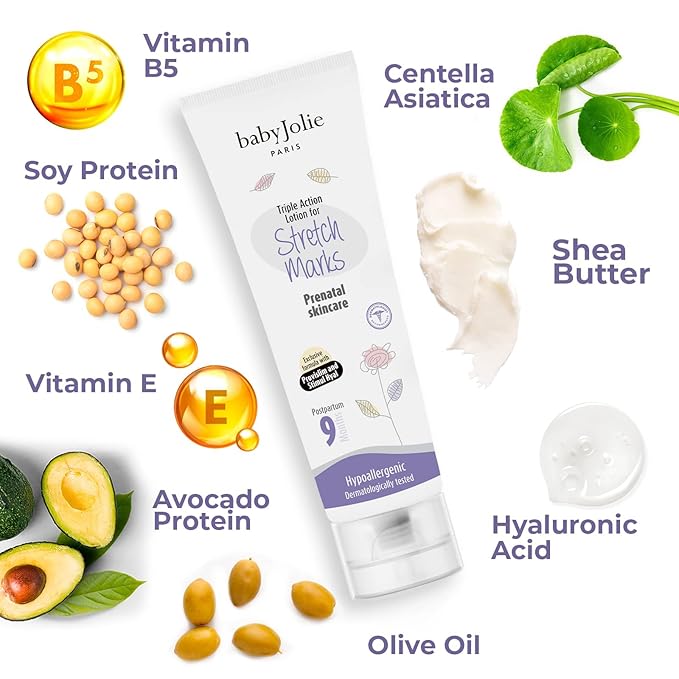 Baby Jolie Stretch Mark Cream for Pregnancy | Triple Action Lotion for Stretch Mark Prevention (Triple Action)-VivaGrace Women
