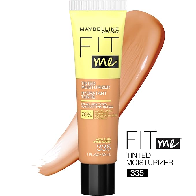 Maybelline Fit Me Tinted Moisturizer, Natural Coverage, Face Makeup, 335, 1 Count-VivaGrace Women