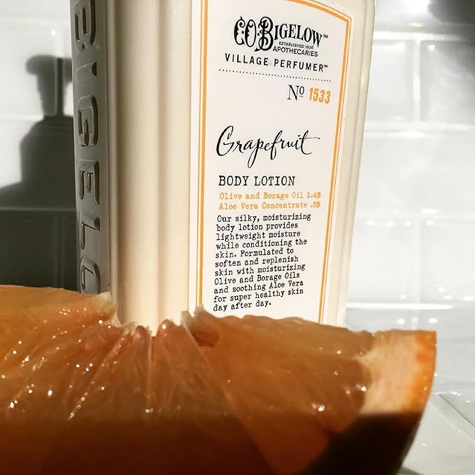 C.O. Bigelow Grapefruit Body Lotion, Village Perfumer Moisturizing Body Lotion with Aloe Vera, Borage Oil & Olive Oil, 10 Fl Oz-VivaGrace Women