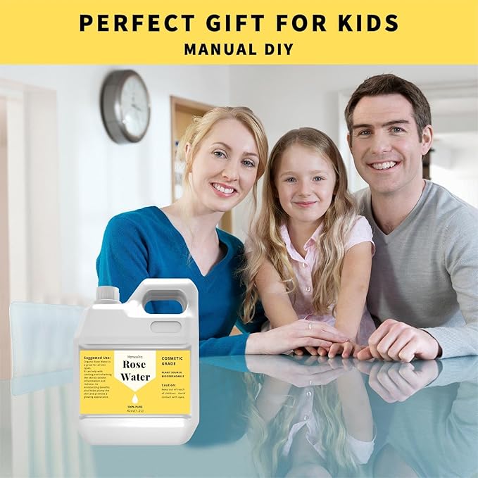 42 fl oz Rose Water for Face Hydrating Mist, 100% Pure Rose Water, Cleanses & Softens, Promotes Healthy Cell, Suitable for All Skin Types-VivaGrace Women