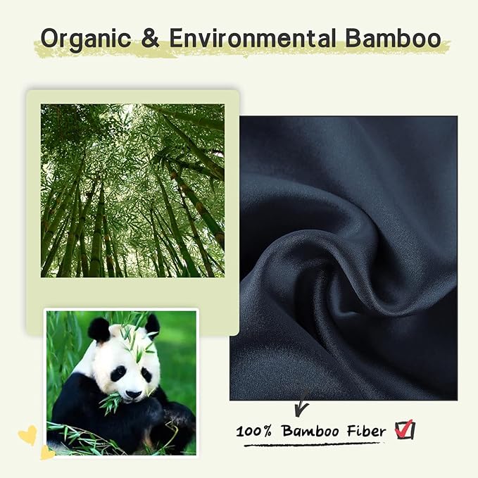 100% Handmade Bamboo Sleeping Eye Mask for Women for Men,Night Masks,Organic Sleep Mask,Blockout Eye Mask for Sleeping,Large Size Adjustable (Navy Blue)-VivaGrace Women