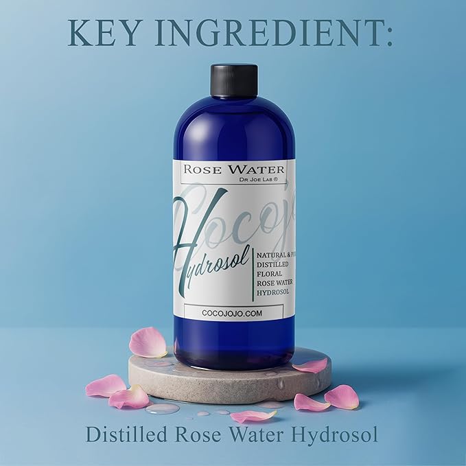 Rose Hydrosol Water Spray Toner 32 oz for Face Hydrating Mist Hydration Pure & Natural Rosewater Hydrosol All Skin Types Face Skin Pores Body Locs Cleansing Bulk Refill COCOJOJO - Packaging May Vary-VivaGrace Women