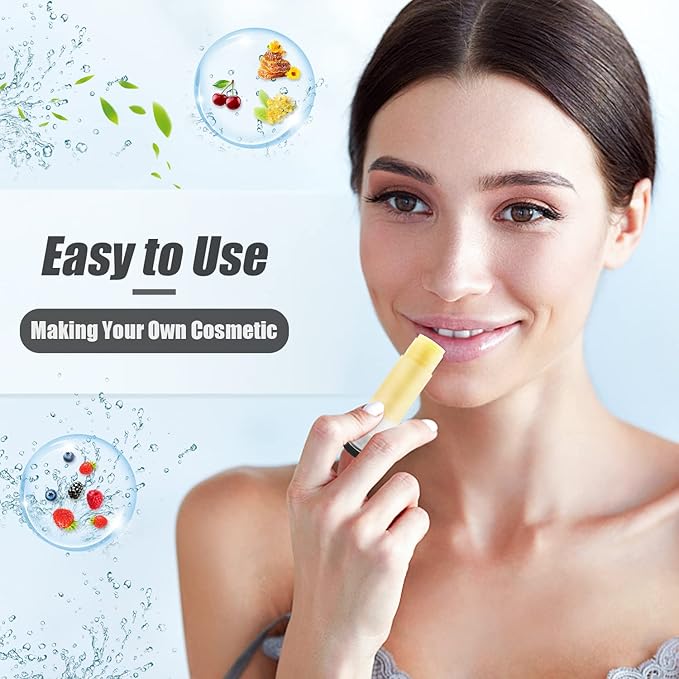 50Pcs 5g Lip Balm Tubes Plastic Lipstick Containers Empty Refillable Twist-up Lip Gloss Balm Filling Stick Clear Tube Holder with Black Cap for DIY Chapsticks Crayon Solid Perfume-VivaGrace Women