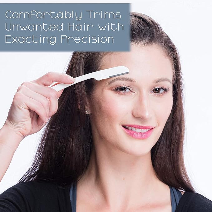 Dermaplaning Tool – Practical Eyebrow, Face and Peach Fuzz Hair Removal Razors for Women - With Vitamin C Facial Serum - 3 Pack Dermaplane Razor Blades-VivaGrace Women