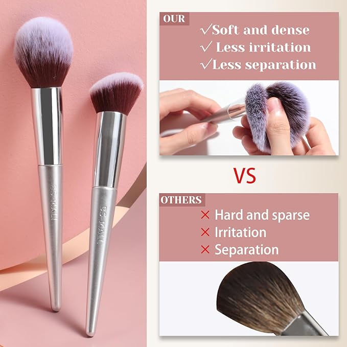 BS-MALL Makeup Brush Set 18 Pcs Premium Synthetic Foundation Powder Concealers Eye shadows Blush Makeup Brushes with black case-VivaGrace Women