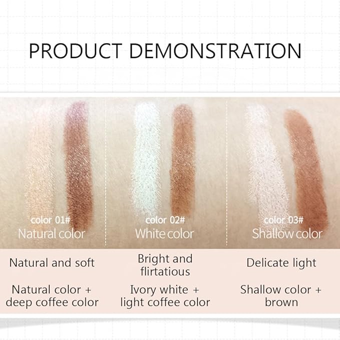 BIOAQUA Play 109 Face Stick Contour Duo 2 in 1 Highlighter Pencil (#02 IVORY WHITE / LIGHT COFFEE)-VivaGrace Women