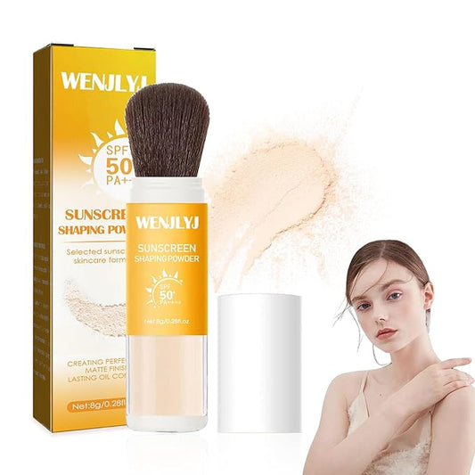 Mineral Sunscreen Setting Powder Makeup,Translucent Powder SPF 50 PA++++,Oil Control Long Lasting Face Setting Powder Sunscreen,Matte Finish,Lightweight,Breathable,All Skin-VivaGrace Women