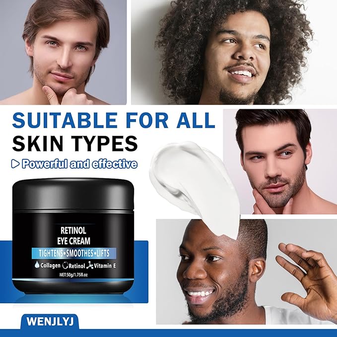 Men's Eye Cream,Hydrating Eye Cream for Men,Smooth Under Eye Cream for Dark Circles and Puffiness,Moisturizing Eye Cream Reduce Wrinkles Fine Lines & Firm Skin-VivaGrace Women