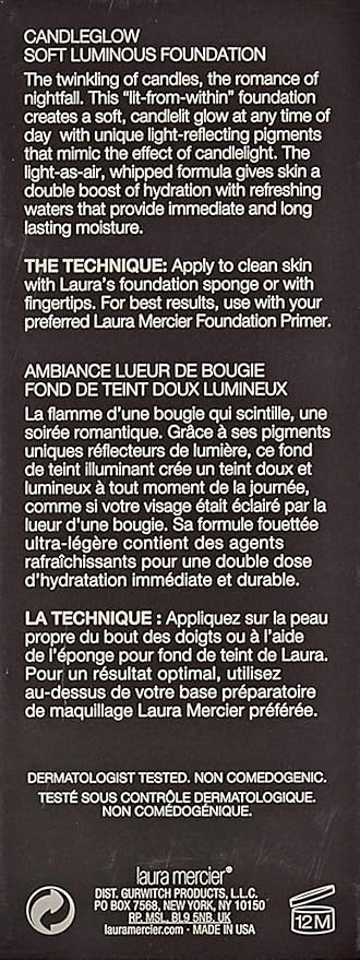 Laura Mercier Candleglow Soft Luminous Foundation for WoMen, Nutmeg, 1 Ounce-VivaGrace Women