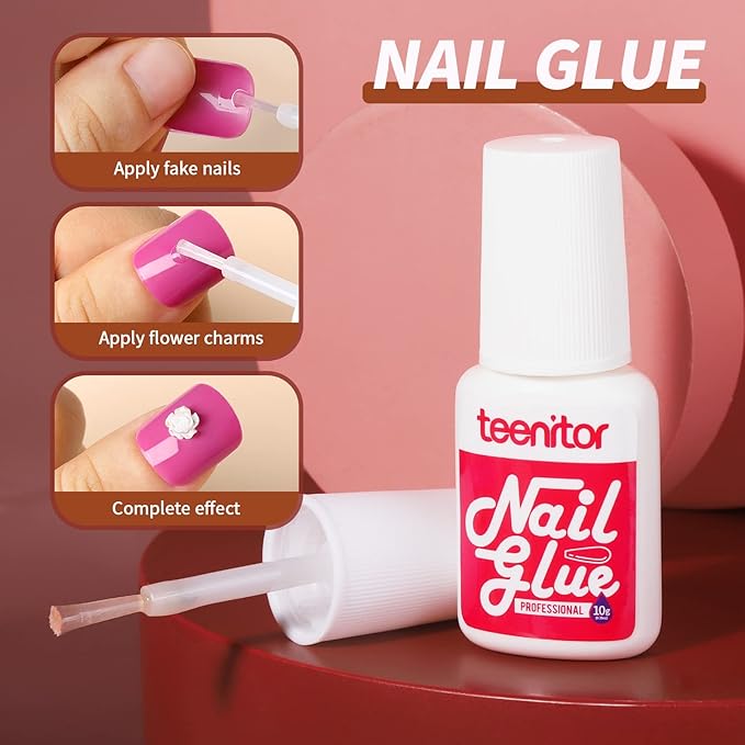 Teenitor Short Square Press On Nails With Nail Glue, 288Pcs Short Fake Nails 12 Colors Short Glue On Nails, Short Nails Press On Square False Nails For Wide Nail Bed