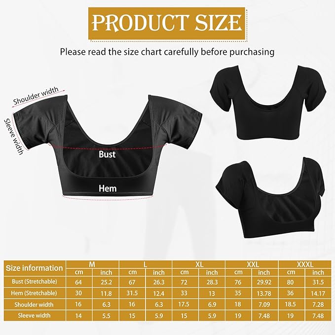 Zhanmai 3 Pcs Underarm Sweat Vest Armpit Sweat Proof Pads for Under Armpits Underarm Proof Pads for Women-VivaGrace Women