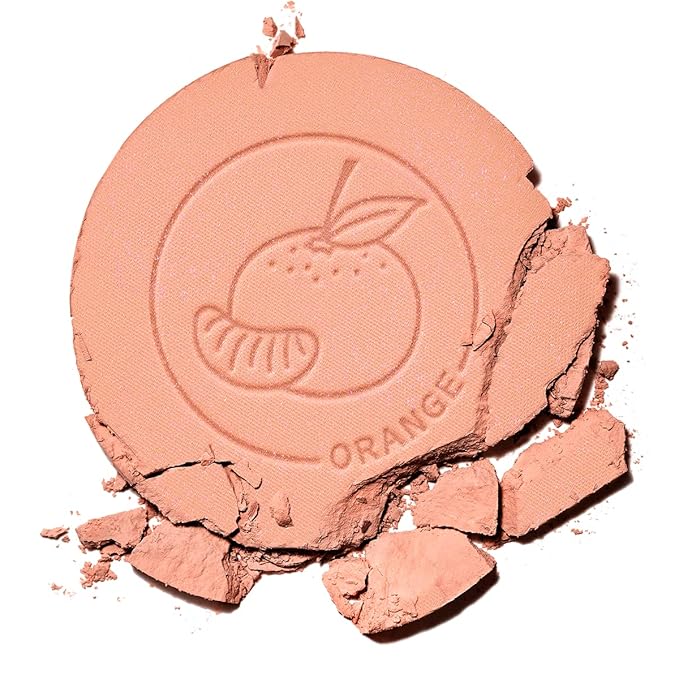 Face Blush, Powder Blush Makeup, Longlasting Highly Pigmented Face makeup, Smooth, Vegan & Cruelty Free, 1 Count, 02 ORANGE-VivaGrace Women